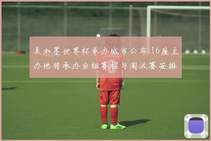 美加墨世界杯举办城市公布 16座主办地将承办分组赛程与淘汰赛安排